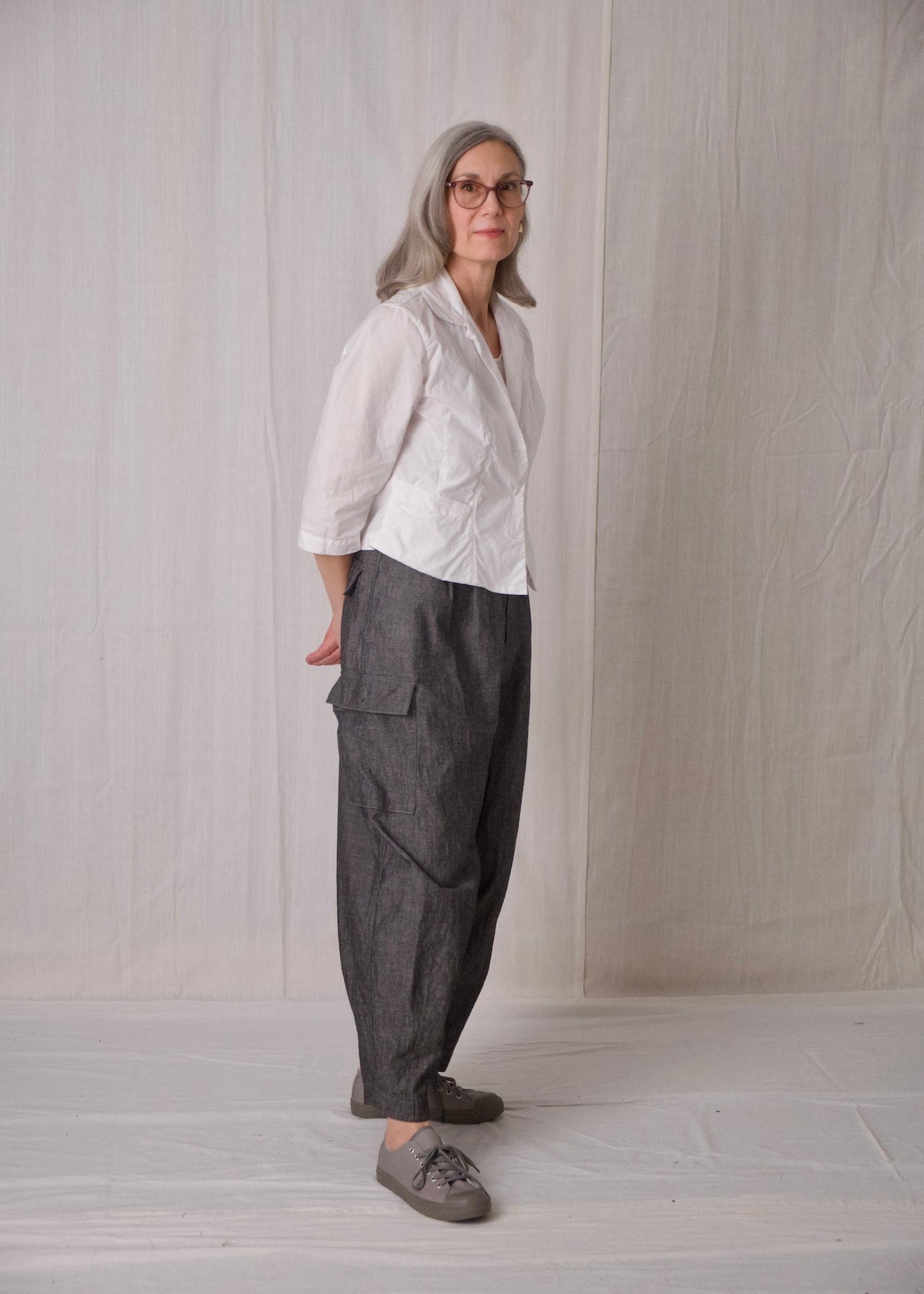 black chambray field cargo