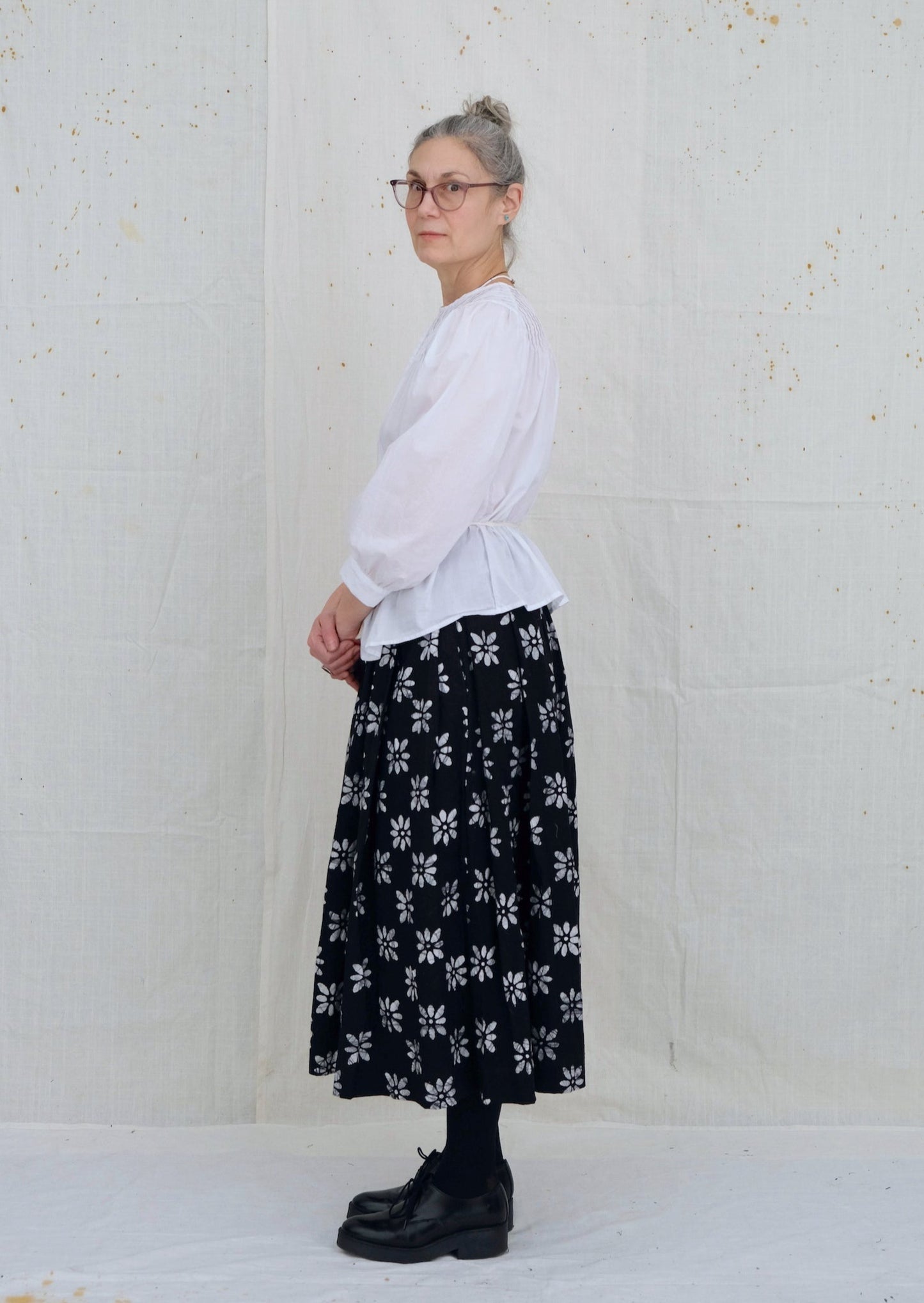 White Pintuck Blouse Side