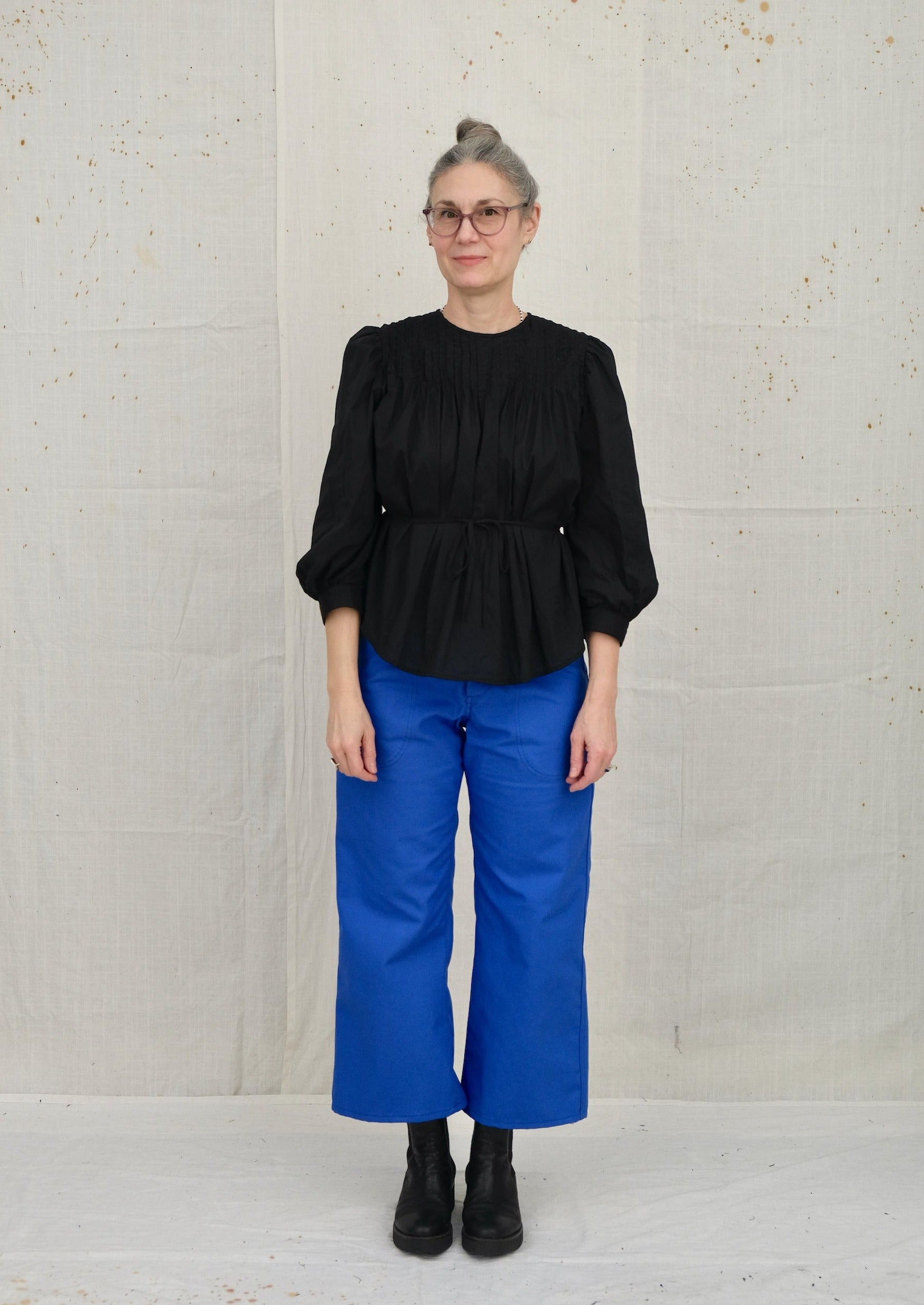 Black Pintuck Blouse