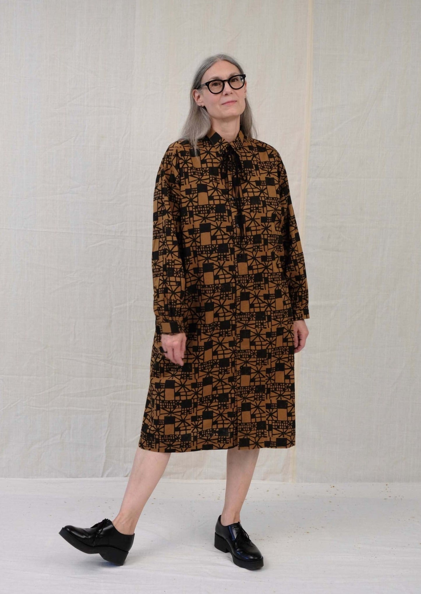 GINGER GEO RIBBON DRESS