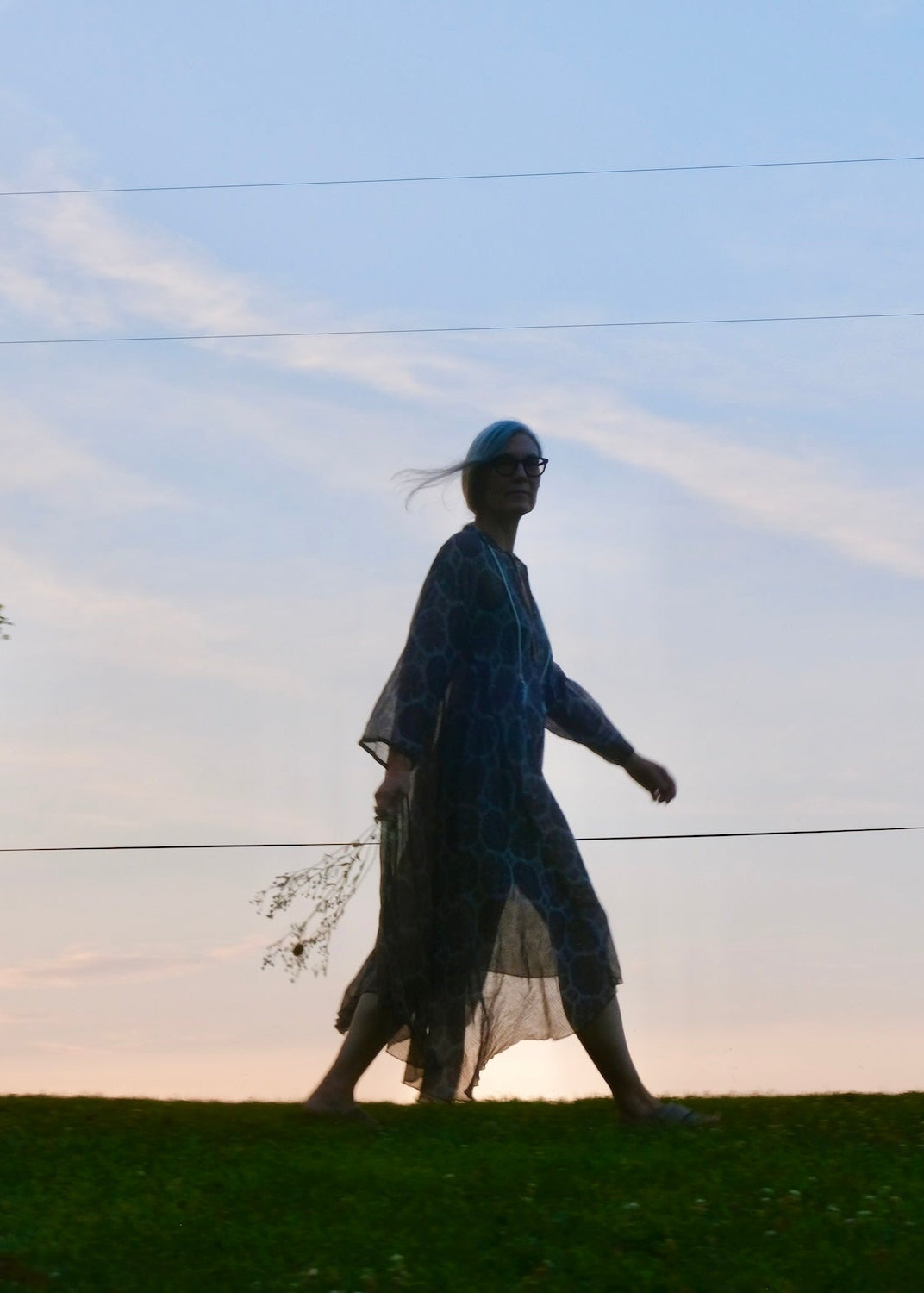 dervish dress in earth medallion block print