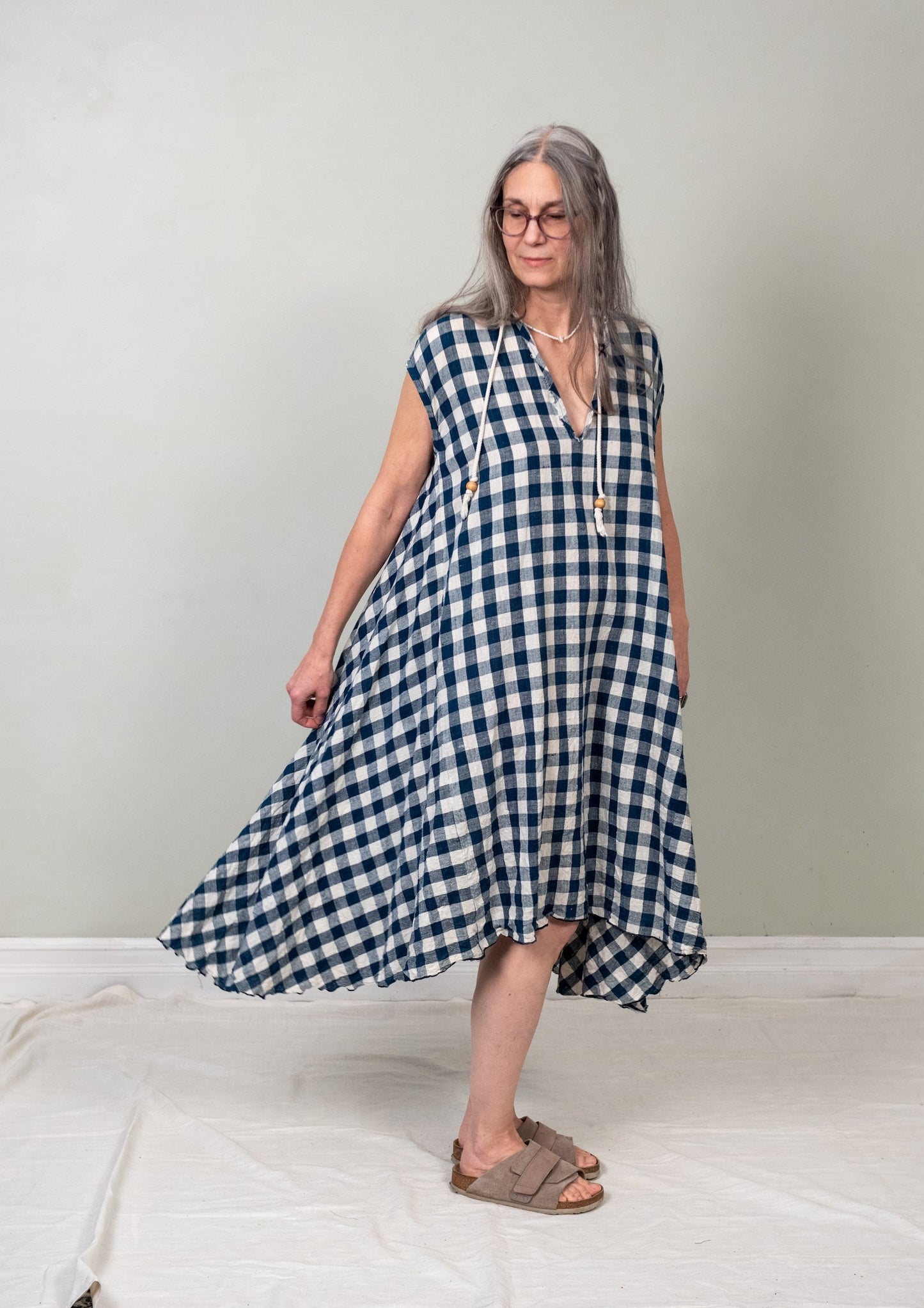 Sleeveless Indigo Dervish Dress