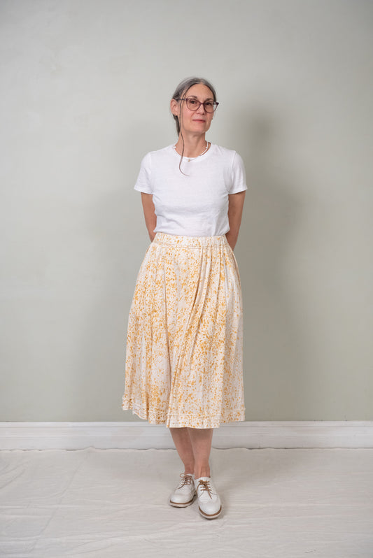 paint splattered belle skirt front view