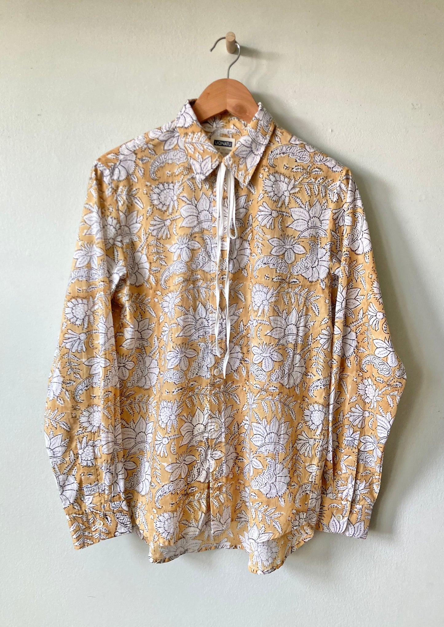 Ribbon Shirt Ochre Floral