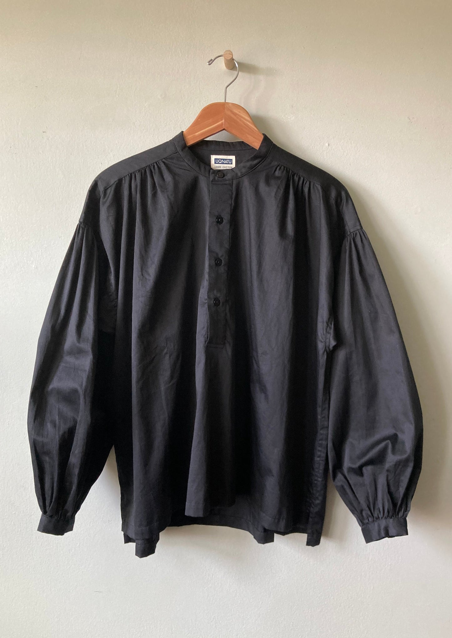 Black Sateen Peasant, Hanging