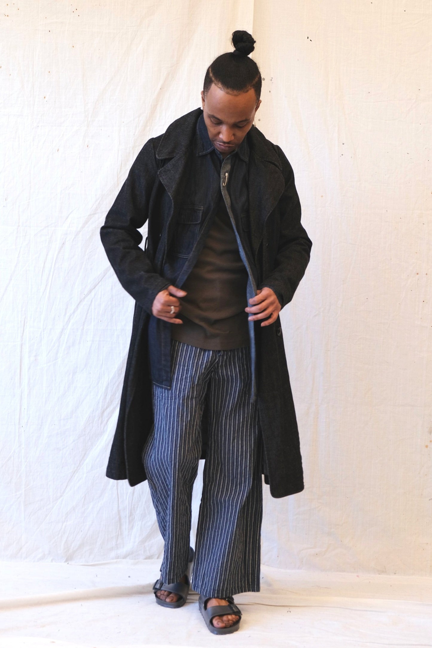 INDIGO UNION STRIPE SAILOR PANT