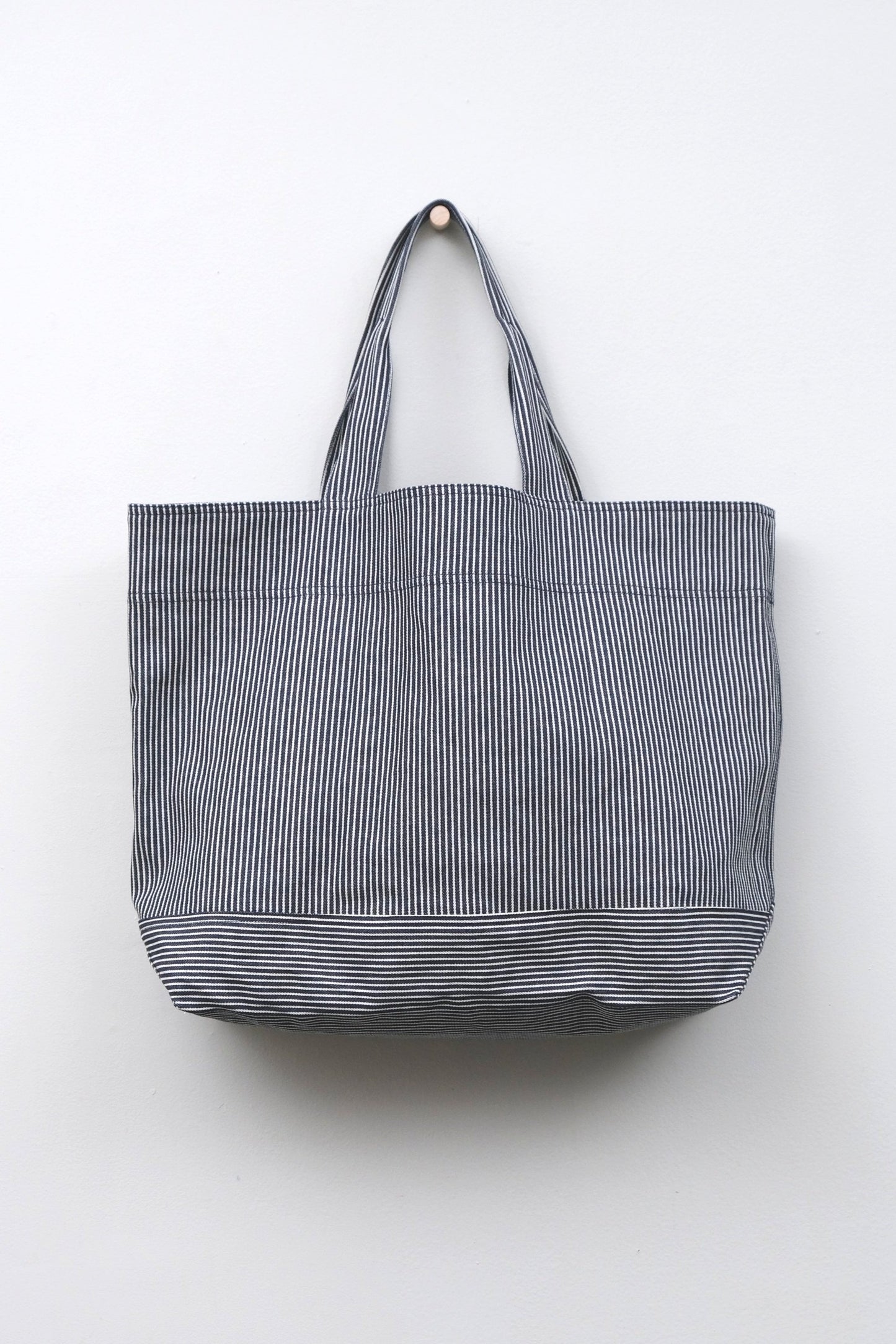Tote Bag Railroad Stripe Denim