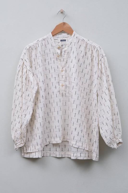 Peasant Blouse Natural Ikat
