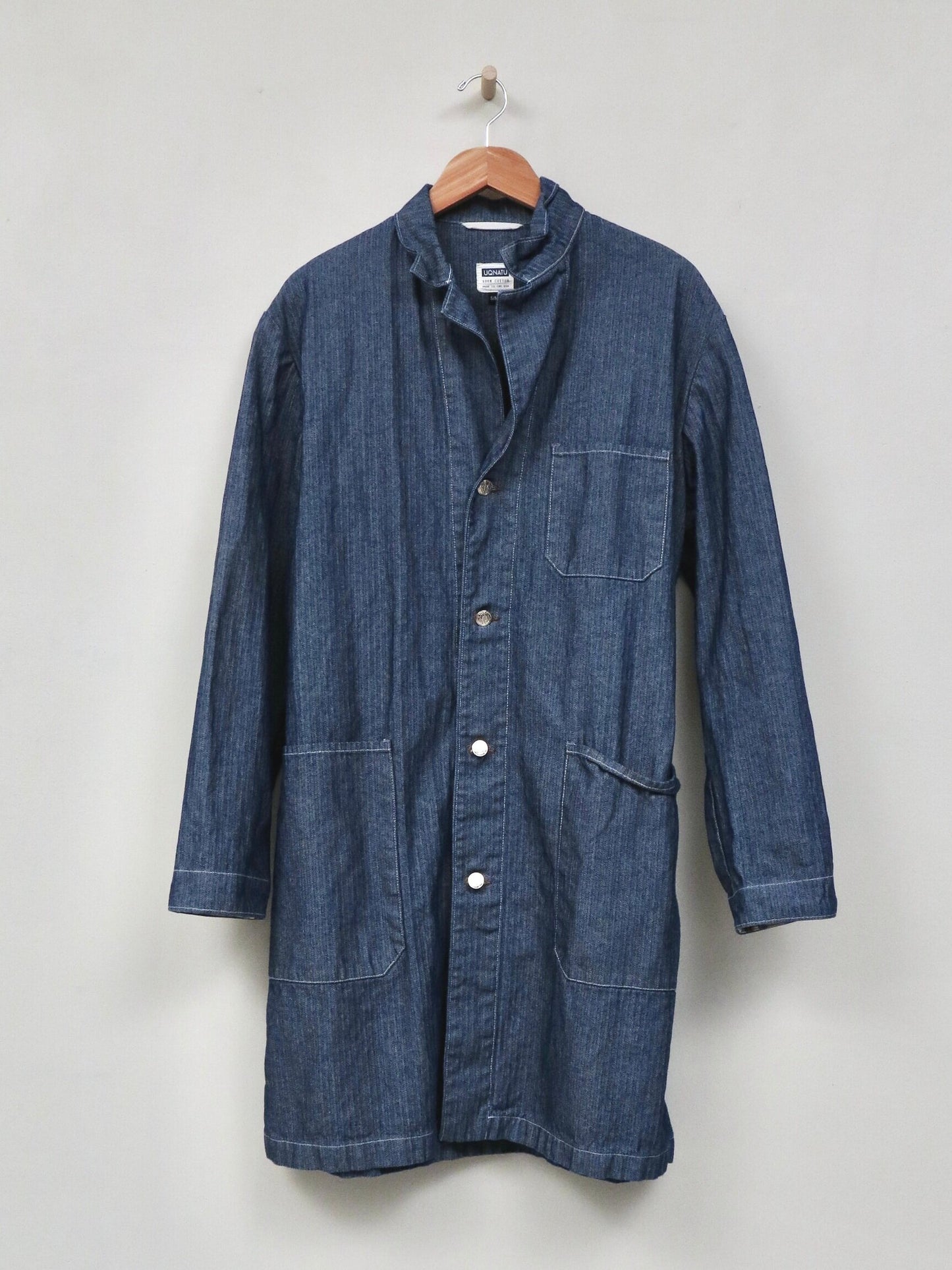 Indigo Herringbone Lab Coat