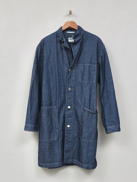 Indigo Herringbone Lab Coat