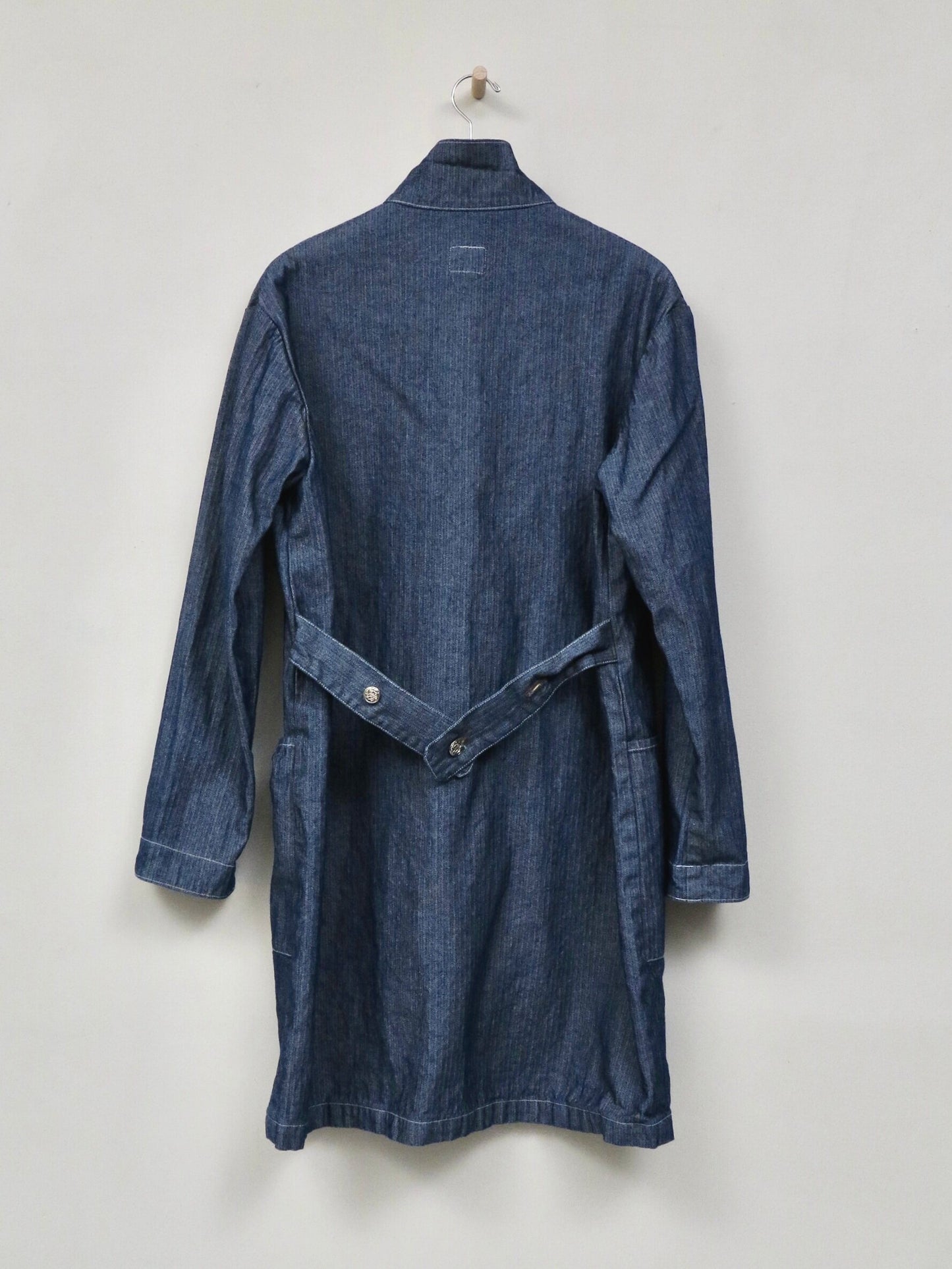 Indigo Herringbone Lab Coat
