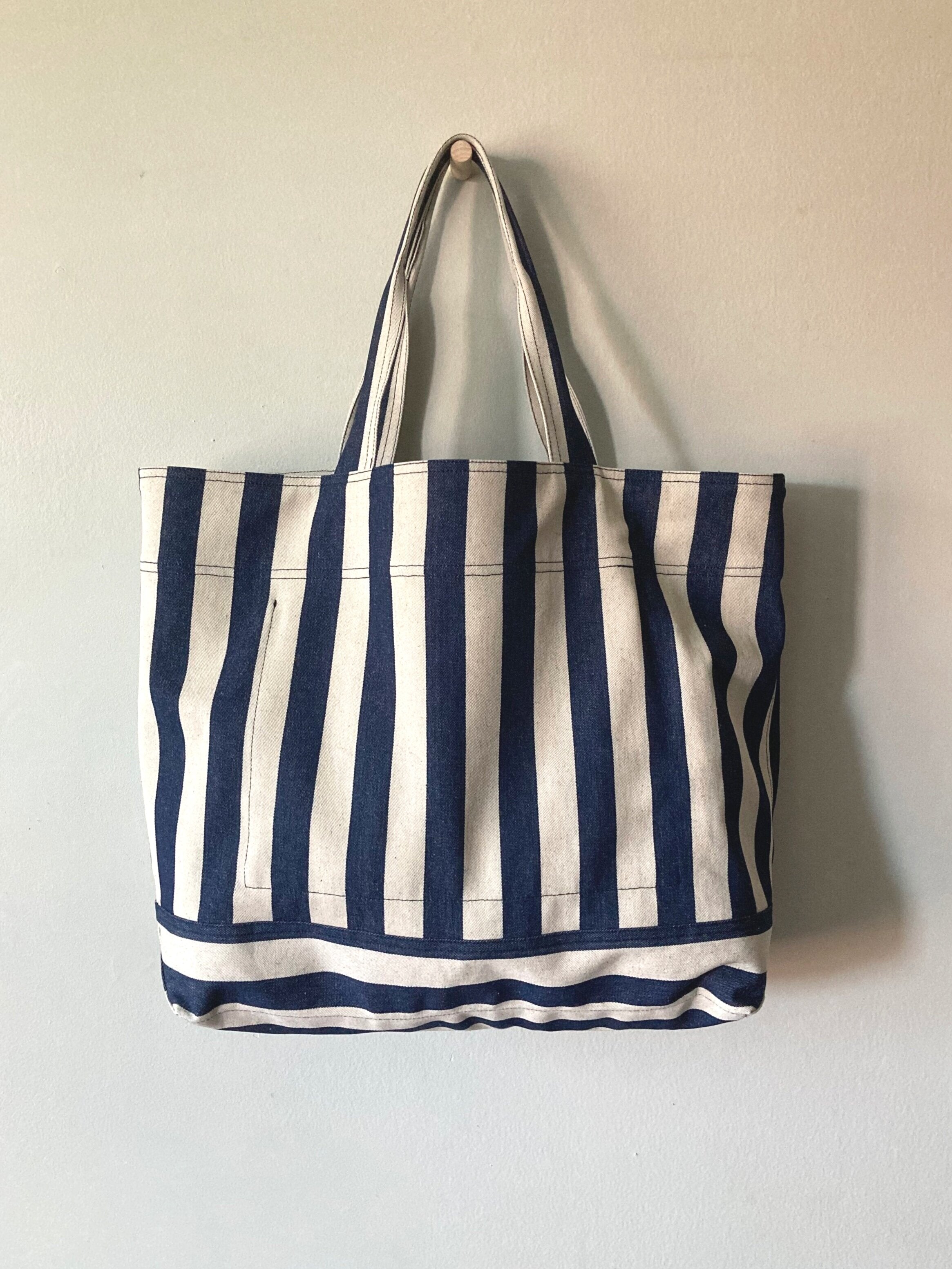 Stripe Canvas Tote Bag