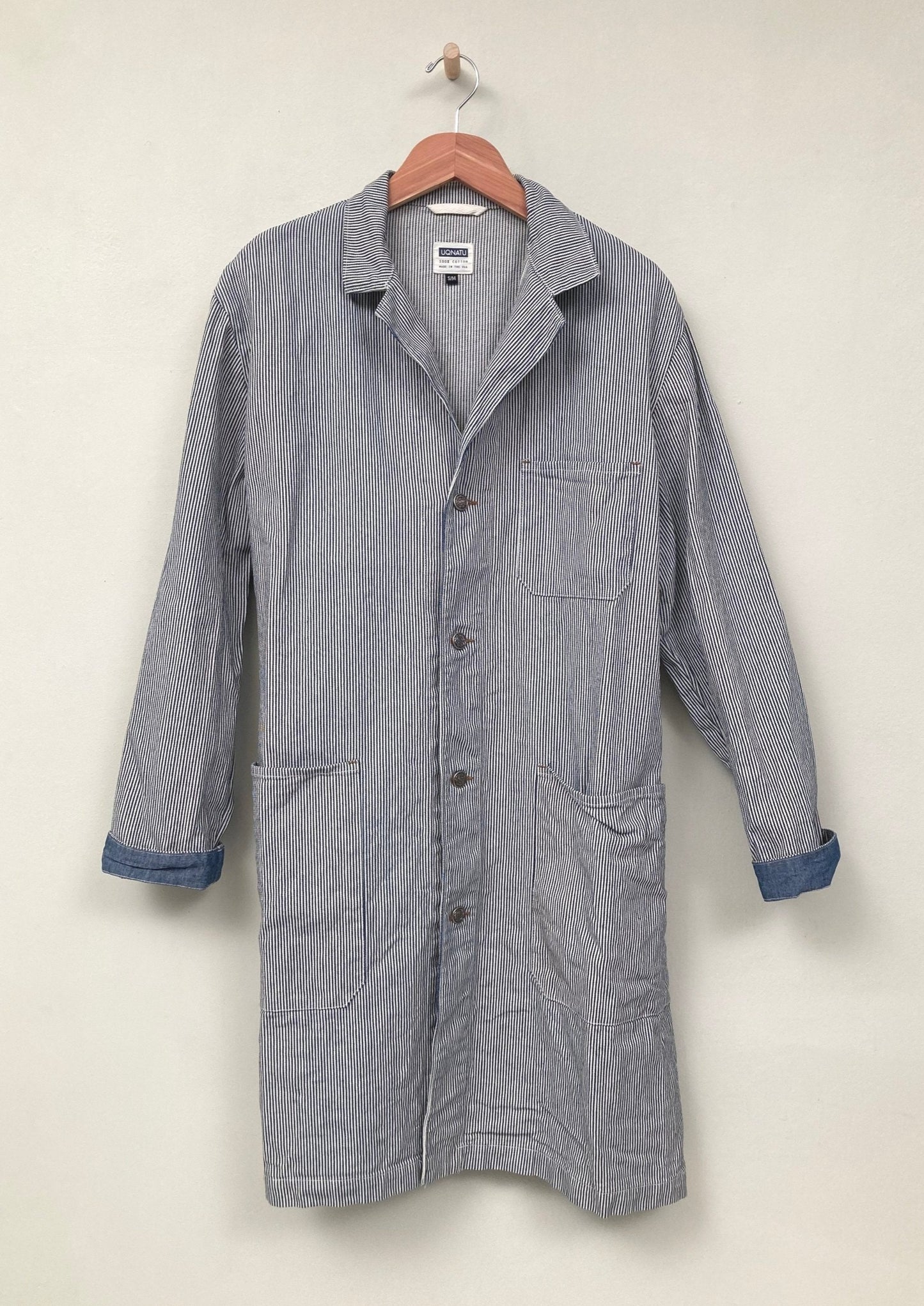 Stripe Denim Lab Coat