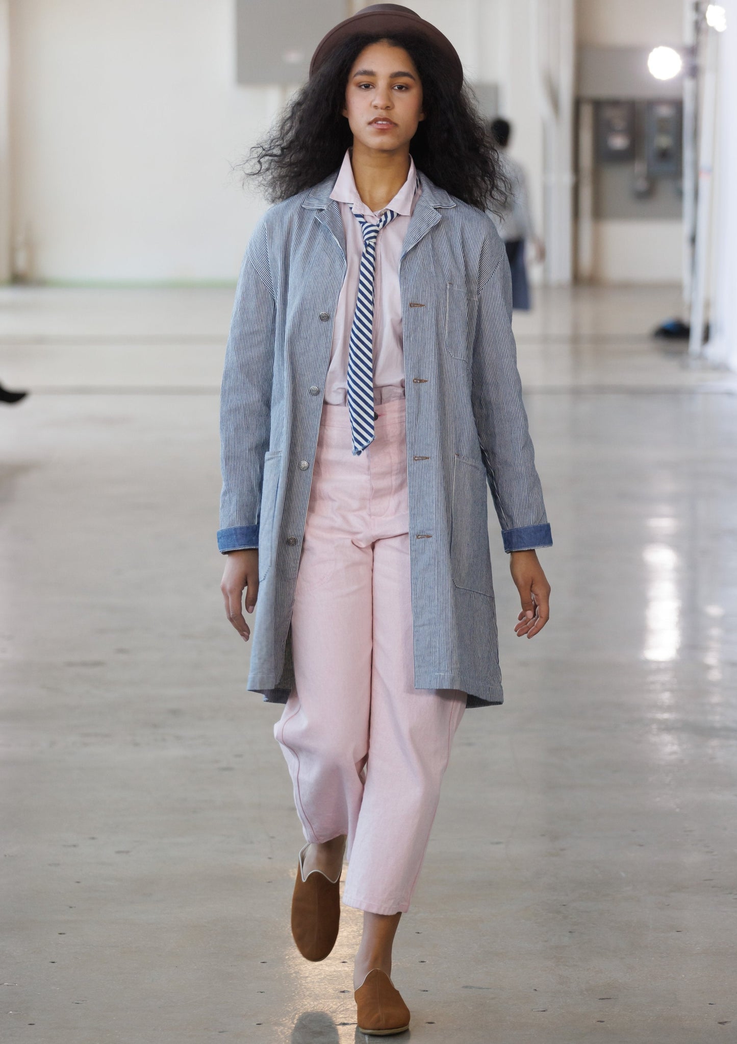 Stripe Denim Lab Coat