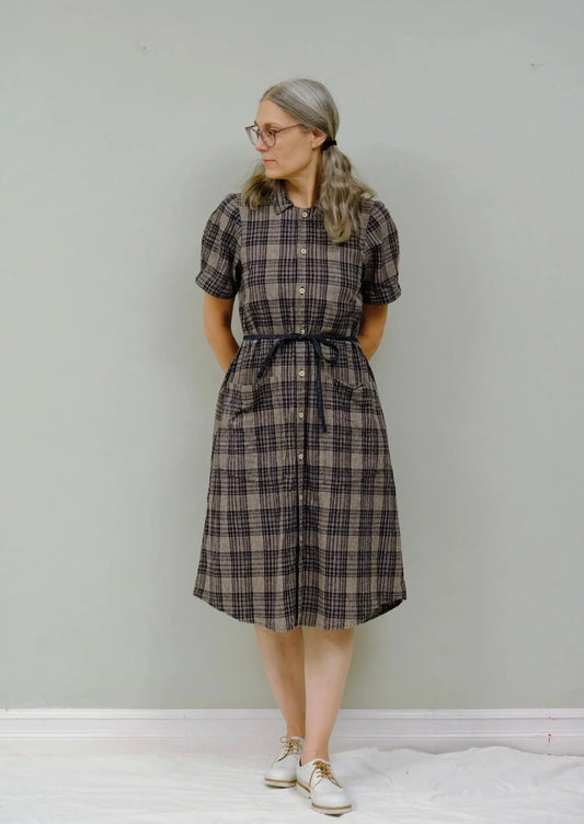 Shirt Dress Homespun Plaid