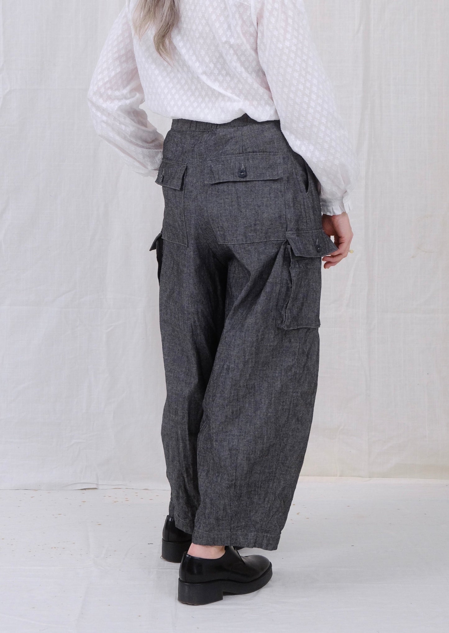 Chambray Cargo Pant, back