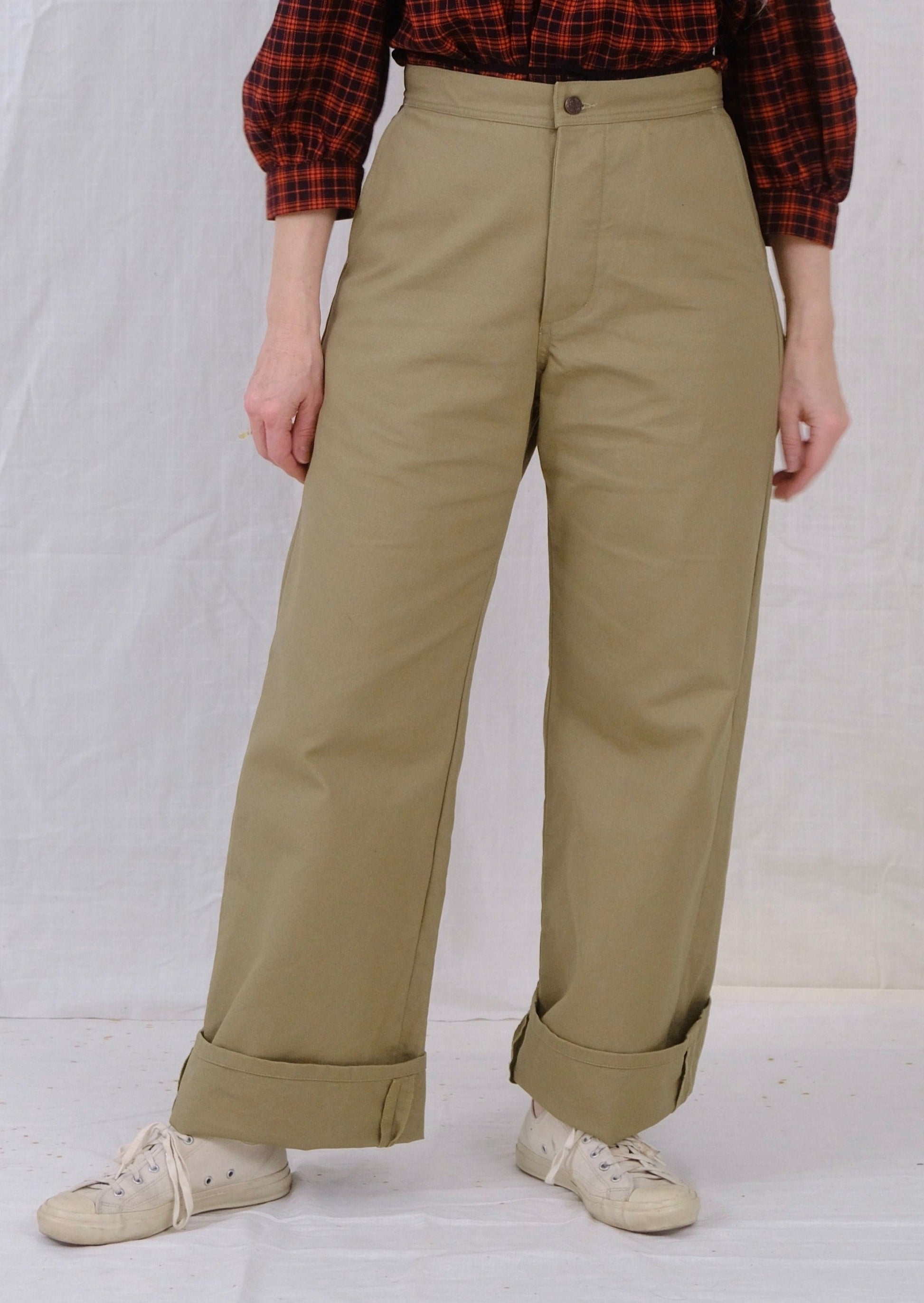 Olive Drab Long Sailor Pants