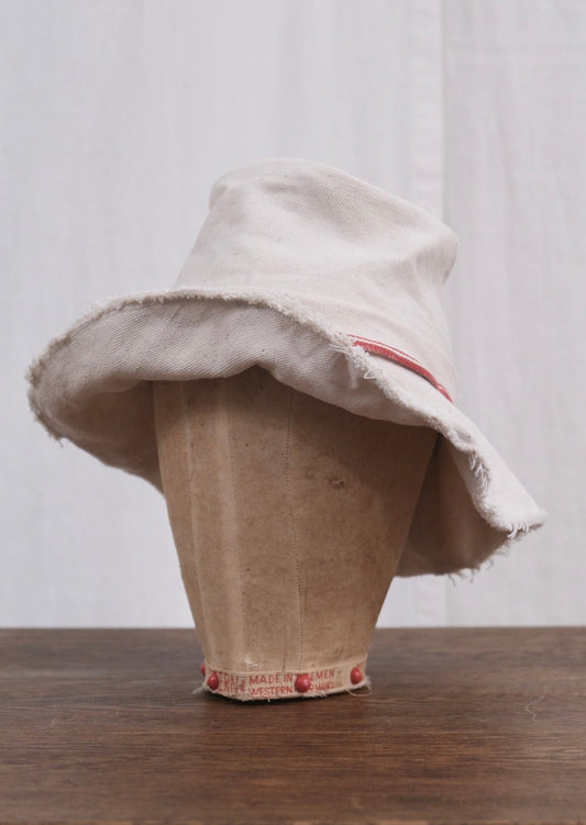 BUCKET HAT NATURAL KHADI TWILL WITH CONTRAST BAND