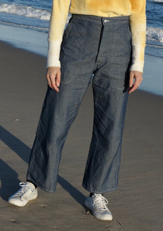 Sailor Pant Indigo Herringbone