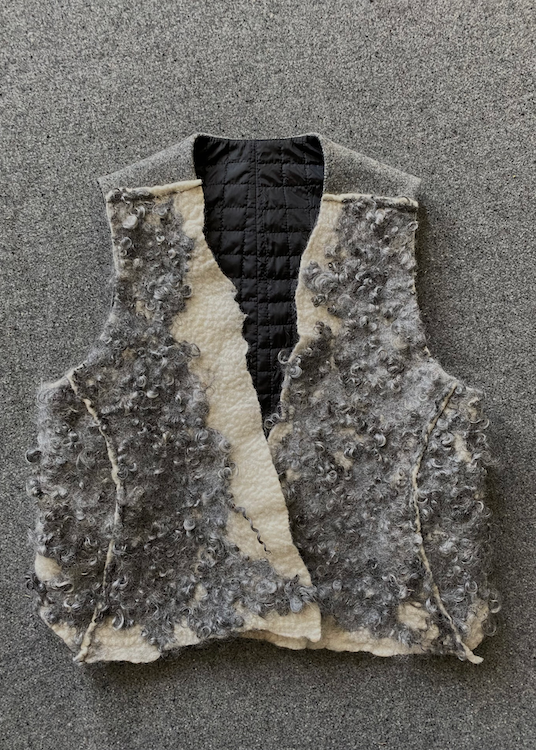 handmade wool felt vest