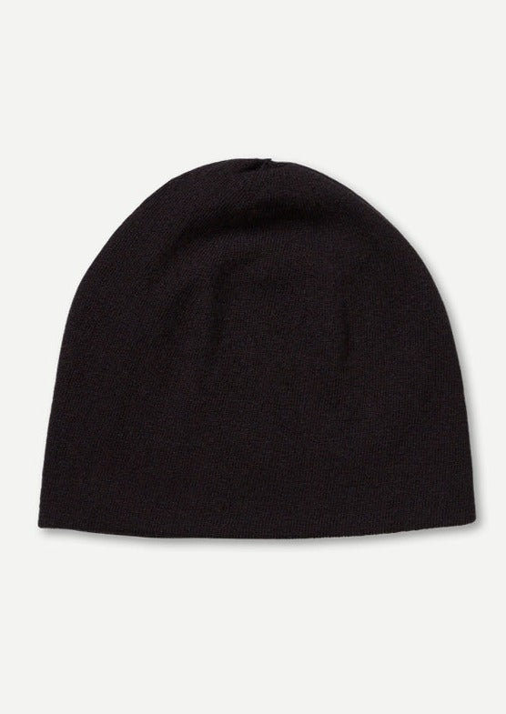 black fine plain hat